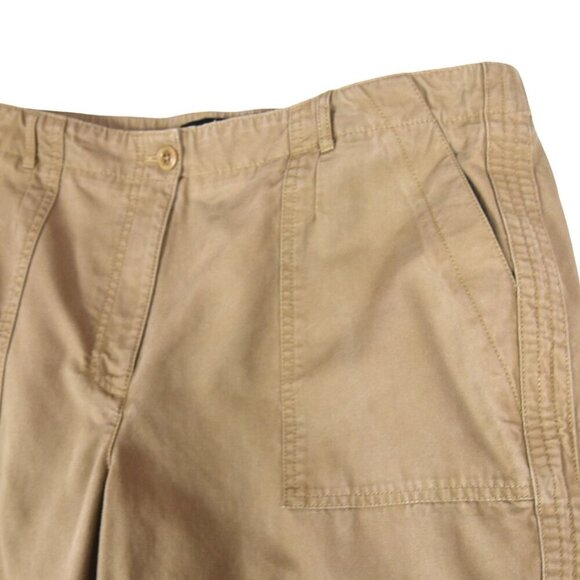 Talbots Khaki Utility Pants Size M Chorecore Ankle Cotton Lyocell Casual - Picture 6 of 11
